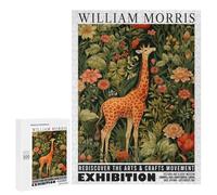 Jigsaw Puzzle 500 PCS Morris Giraffe Floral Exhibition Jigsaw Puzzles for Teenagerss Hand Speed Race Fun Activities at Home Challenging Game And Family Play 500 PCS