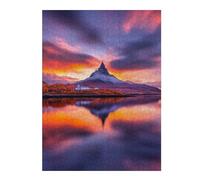 Jigsaw Puzzle 500 PCS Mountain Reflection at Sunset Puzzle for Adults Anti-Stress Toys Perfect Decoration Deal As Gifts for The Whole Family 500 PCS