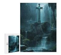 Jigsaw Puzzle 500 PCS Mystic Stone Cross Jigsaws for Adults Toy Wall Decor Pattern Assembly Deal As Gifts for The Whole Family 500 PCS