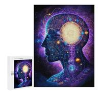 Jigsaw Puzzle 500 PCS Neural Harmony Cosmic Mind Illustration Jigsaws for Adults Toy Wall Decor Difficult Hard Unique Gifts for Birthday And Christmas 500 PCS