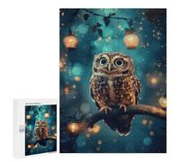 Jigsaw Puzzle 500 PCS Owl in Enchanted Forest Adult Puzzles Toy Wall Decor Birthday Present Deal As Gifts for The Whole Family 500 PCS
