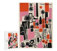 Jigsaw Puzzle 500 PCS Palm Springs Abstract Landscape Art Jigsaw Puzzles for Teenagerss Hand Speed Race Fun Activities at Home Challenging Game And Family Play 500 PCS
