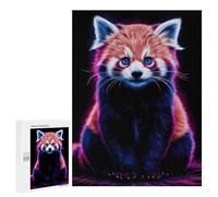 Jigsaw Puzzle 500 PCS Red Panda Neon Jigsaws for Adults Toy Wall Decor Pattern Assembly Deal As Gifts for The Whole Family 500 PCS