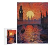 Jigsaw Puzzle 500 PCS River Thames England UK Jigsaws for Adults Anti-Stress Toys Staycation Kill Time Help The Brain Exercise 500 PCS