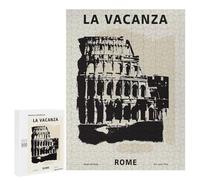 Jigsaw Puzzle 500 PCS Rome Italy Travel Poster Puzzles for Teenagerss Stress Reliever Educational Challenge Unique Birthday And Gifts 500 PCS