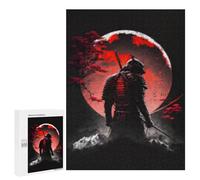 Jigsaw Puzzle 500 PCS Samurai Moon Poster Print Puzzles for Teenagerss Stress Reliever Educational Challenge Unique Birthday And Gifts 500 PCS