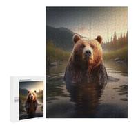 Jigsaw Puzzle 500 PCS Scared Bear Adult Puzzles Toy Wall Decor Birthday Present Deal As Gifts for The Whole Family 500 PCS
