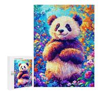 Jigsaw Puzzle 500 PCS Smiling Panda Adult Puzzles Toy Wall Decor Birthday Present Deal As Gifts for The Whole Family 500 PCS