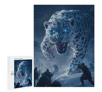 Jigsaw Puzzle 500 PCS Snow Leopard Attack Adult Puzzles Toy Wall Decor Birthday Present Deal As Gifts for The Whole Family 500 PCS