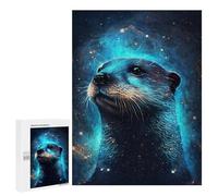 Jigsaw Puzzle 500 PCS Space Otter Celestial Majesty Jigsaw Puzzles for Teenagerss Hand Speed Race Fun Activities at Home Challenging Game And Family Play 500 PCS