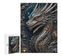 Jigsaw Puzzle 500 PCS Steampunk Galactic Dragon Puzzles for Teenagerss Stress Reliever Educational Challenge Unique Birthday And Gifts 500 PCS