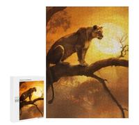 Jigsaw Puzzle 500 PCS Sunlit Lioness Jigsaws for Adults Anti-Stress Toys Staycation Kill Time Help The Brain Exercise 500 PCS