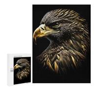 Jigsaw Puzzle 500 PCS The Gold Black Eagle Puzzles for Teenagerss Stress Reliever Educational Challenge Unique Birthday And Gifts 500 PCS