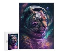 Jigsaw Puzzle 500 PCS Tiger Astronaut in Space-6 Jigsaws for Adults Puzzle Birthday Present Difficult And Challenge Challenging Game Gifts 500 PCS