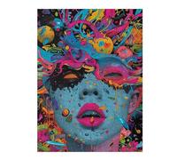 Jigsaw Puzzle 500 PCS Vibrant Abstract Chaos Jigsaw for Adults Toy Wall Decor Staycation Kill Time Unique Birthday And Gifts 500 PCS