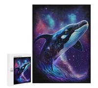 Jigsaw Puzzle 500 PCS Whale in Space Art Print-8 Jigsaw Puzzles for Teenagerss Hand Speed Race Fun Activities at Home Challenging Game And Family Play 500 PCS