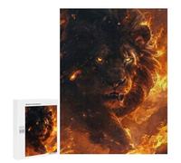 Jigsaw Puzzle 500 PCS Wild Black Lion Jigsaws for Adults Toy Wall Decor Pattern Assembly Deal As Gifts for The Whole Family 500 PCS