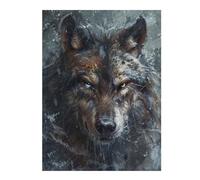 Jigsaw Puzzle 500 PCS Wolf Fantasy Abstract Art Jigsaw for Adults Toy Wall Decor Staycation Kill Time Unique Birthday And Gifts 500 PCS