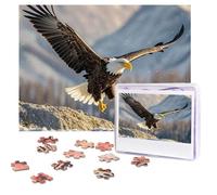 Jigsaw Puzzle 500 Piece Bald Eagle Flying Puzzles for Adults Custom Puzzles from Photos Personalized Picture Wooden Puzzle Gifts for Family Wedding Birthdays Anniversaries