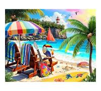 Jigsaw Puzzle 500 piece,Beach Tropical Scenery Puzzles for Adults,Educational Game Challenge Toy 500 Pieces DIY puzzles Family Decoration puzzle