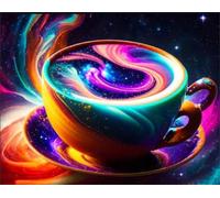 Jigsaw Puzzle 500 piece,Colorful Starry Sky Coffee Cup Puzzles for Adults,Educational Game Challenge Toy 500 Pieces DIY puzzles Family Decoration puzzle