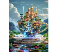 Jigsaw Puzzle 500 piece,Cup Fairytale Castle Puzzles for Adults,Educational Game Challenge Toy 500 Pieces DIY puzzles Family Decoration puzzle