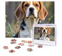 Jigsaw Puzzle 500 Piece Cute Beagle Dog Puzzles for Adults Custom Puzzles from Photos Personalized Picture Wooden Puzzle Gifts for Family Wedding Birthdays Anniversaries