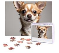 Jigsaw Puzzle 500 Piece Cute chihuahua Puzzles for Adults Custom Puzzles from Photos Personalized Picture Wooden Puzzle Gifts for Family Wedding Birthdays Anniversaries