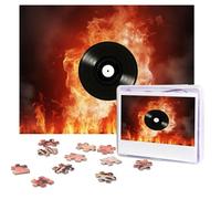 Jigsaw Puzzle 500 Piece Fire DVD Puzzles for Adults Custom Puzzles from Photos Personalized Picture Wooden Puzzle Gifts for Family Wedding Birthdays Anniversaries