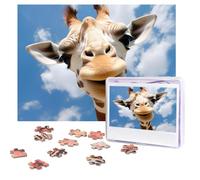 Jigsaw Puzzle 500 Piece Giraffe Sky Puzzles for Adults Custom Puzzles from Photos Personalized Picture Wooden Puzzle Gifts for Family Wedding Birthdays Anniversaries