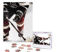 Jigsaw Puzzle 500 Piece Ice Hockey Pattern Puzzles for Adults Custom Puzzles from Photos Personalized Picture Wooden Puzzle Gifts for Family Wedding Birthdays Anniversaries