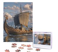 Jigsaw Puzzle 500 Piece Old Viking Boat Puzzles for Adults Custom Puzzles from Photos Personalized Picture Wooden Puzzle Gifts for Family Wedding Birthdays Anniversaries