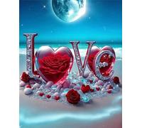 Jigsaw Puzzle 500 piece,Romantic Beach Love Puzzles for Adults,Educational Game Challenge Toy 500 Pieces DIY puzzles Family Decoration puzzle