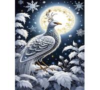 Jigsaw Puzzle 500 piece,Winter Moon Birds Puzzles for Adults,Educational Game Challenge Toy 500 Pieces DIY puzzles Family Decoration puzzle