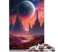 Jigsaw Puzzle 500 Pieces Alien Planet Landscape Square Puzzles for Adults And Wooden Puzzles Home Decoration Puzzle Toys 500pcs (52x38cm)