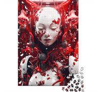 Jigsaw Puzzle 500 Pieces Blood Red Shadow Square Puzzles for Adults And Wooden Puzzles Home Decoration Puzzle Toys 500pcs (52x38cm)