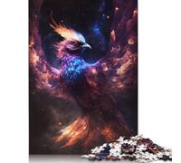 Jigsaw Puzzle 500 Pieces Cosmic Phoenix Rising Square Puzzles for Adults And Wooden Puzzles Home Decoration Puzzle Toys 500pcs (52x38cm)