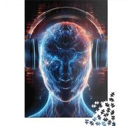 Jigsaw Puzzle 500 Pieces Cyber Music Human Square Puzzles for Adults And Wooden Puzzles Home Decoration Puzzle Toys 500pcs (52x38cm)