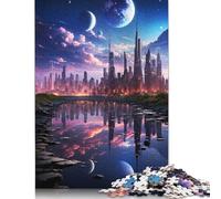 Jigsaw Puzzle 500 Pieces Futuristic Metropolis Square Puzzles for Adults And Wooden Puzzles Home Decoration Puzzle Toys 500pcs (52x38cm)