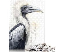 Jigsaw Puzzle 500 Pieces 'Hornbill Beauty Watercolor Square Puzzles for Adults And Wooden Puzzles Home Decoration Puzzle Toys 500pcs (52x38cm)