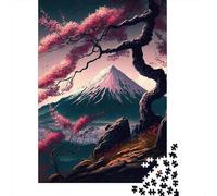 Jigsaw Puzzle 500 Pieces Japanese Cherry Blossoms Square Puzzles for Adults And Wooden Puzzles Home Decoration Puzzle Toys 500pcs (52x38cm)