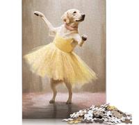 Jigsaw Puzzle 500 Pieces Labrador Ballerina Square Puzzles for Adults And Wooden Puzzles Home Decoration Puzzle Toys 500pcs (52x38cm)