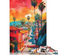 Jigsaw Puzzle 500 Pieces Los Angeles ArtPoster Square Puzzles for Adults And Wooden Puzzles Home Decoration Puzzle Toys 500pcs (52x38cm)