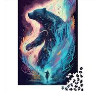Jigsaw Puzzle 500 Pieces Magical Bear Square Puzzles for Adults And Wooden Puzzles Home Decoration Puzzle Toys 500pcs (52x38cm)