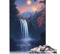 Jigsaw Puzzle 500 Pieces Mount Fuji Waterfall Square Puzzles for Adults And Wooden Puzzles Home Decoration Puzzle Toys 500pcs (52x38cm)