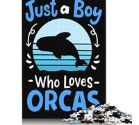 Jigsaw Puzzle 500 Pieces Orcas Whales Orca Lover Re Square Puzzles for Adults And Wooden Puzzles Home Decoration Puzzle Toys 500pcs (52x38cm)