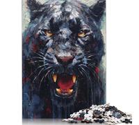 Jigsaw Puzzle 500 Pieces Palette Panther Painting Square Puzzles for Adults And Wooden Puzzles Home Decoration Puzzle Toys 500pcs (52x38cm)
