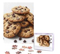 Jigsaw Puzzle 500 Pieces Personalized Wooden Picture from Photos Puzzles Custom Puzzle from Pictures Chocolate Cookies Biscuits Puzzles for Adults Family Birthday Christmas Valentine's Day Gifts