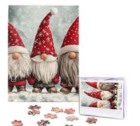 Jigsaw Puzzle 500 Pieces Personalized Wooden Picture from Photos Puzzles Custom Puzzle from Pictures Xmas Funny Gnomes Puzzles for Adults Family Birthday Christmas Valentine's Day Gifts