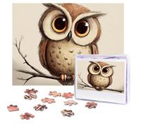 Jigsaw Puzzle 500 Pieces Personalized Wooden Picture from Photos Puzzles Custom Puzzle from Pictures Cute Owl Puzzles for Adults Family Birthday Christmas Valentine's Day Gifts